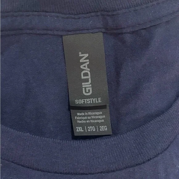 NWOT Navy Graphic Tee with Fun Text For Gender Reveal XXL - Picture 2 of 4